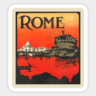 Rome - Retro 80s Travel Tourist Souvenir Sticker